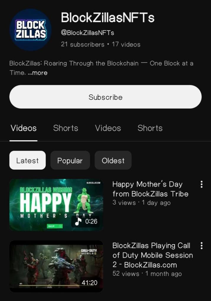 BlockZillas YouTube Screenshot